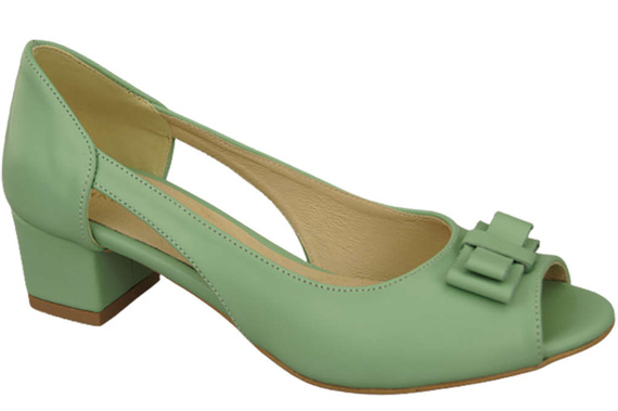 Damenschuhe Mintfarbene Sandalen, Naturleder 145 ElitaBut