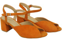 Damenschuhe Sandalen Orange, Naturleder, Wildleder 185 ElitaBut