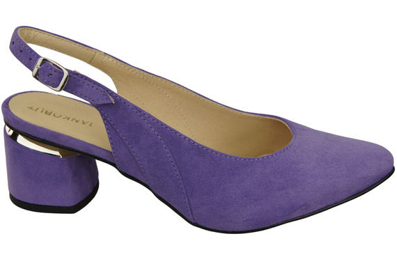 Damensandalen aus natürlichem Wildleder Lila Eleganz und Komfort 196 von ElitaBut