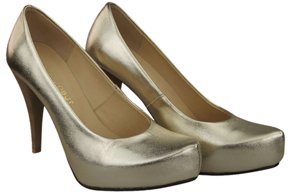 Damenschuhe Pumps Naturleder Gold 644 ElitaBut