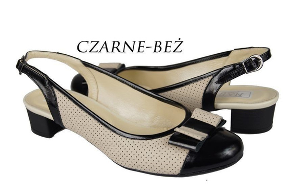 Damenschuhe Sandalen, Naturleder, Schwarz Beige 776 ElitaBut