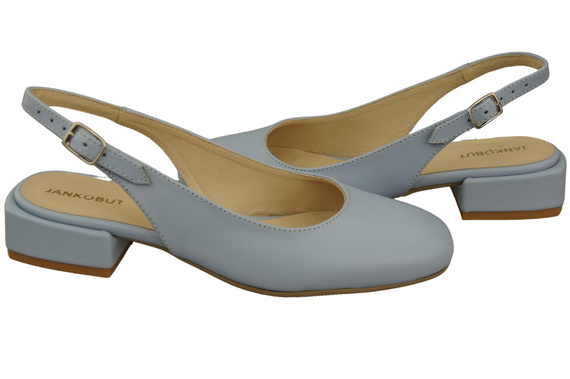 Damen Schuhe Sandalen Hellblau Flacher Absatz Naturleder 206 ElitaBut