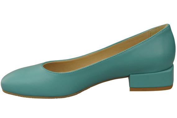 Bequeme Frauen Schuhe Türkis Flats Natural Leder 204 ElitaBut