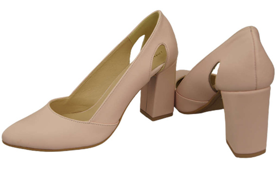 Damenschuhe Pumps Rosa Puder Naturleder 184 ElitaBut