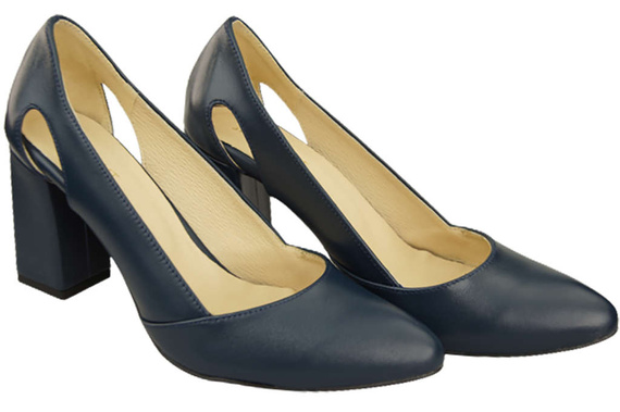 Damenschuhe Pumps Marineblau Naturleder 184 ElitaBut