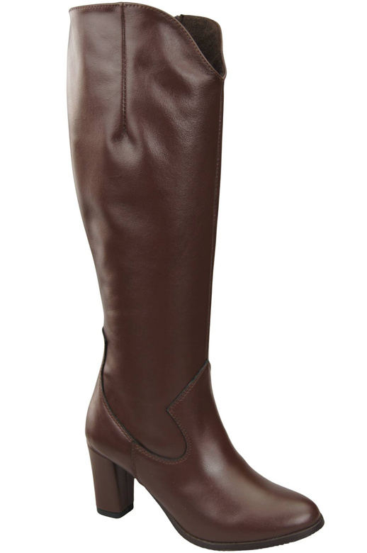 Stilvolle Damen Schokolade Stiletto Stiefel Naturleder 211 ElitaBut