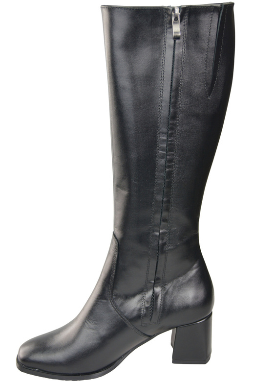 Bequeme Damen Schwarz Niedrig Absatz Stiefel Naturleder 212 ElitaBut