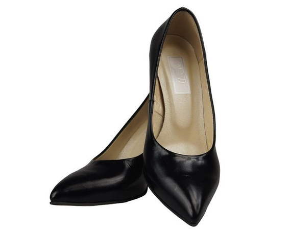 Damenschuhe Pumps Naturleder Schwarz Lack 816 ElitaBut