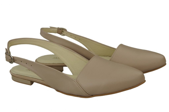 Schuhe Damen Sandalen Cappuccino Grain Naturleder 996 ElitaBut