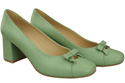 Damen Pumps mit Schleife Minze Naturleder und niedrigem Absatz 203 ElitaBut