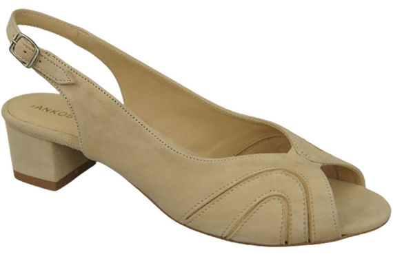 Damenschuhe Sandalen, natürliches Wildleder, Beige 991 ElitaBut