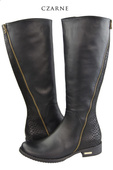 Damenstiefel, Stiefel, Naturleder, Schwarz 947 ElitaBut