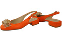 Damen Schuhe Orange Sandalen mit Kristallen Naturleder 215 ElitaBut