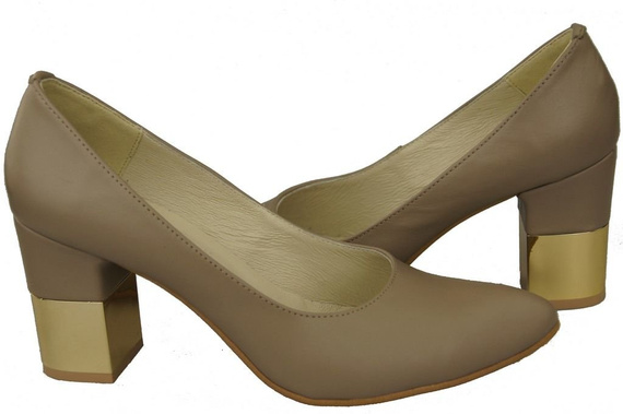 Damenschuhe Cappuccino-Pumps Naturleder 144 ElitaBut