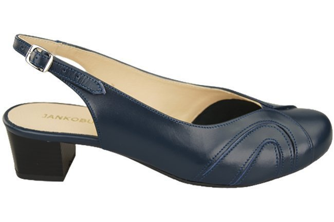 Damenschuhe Sandalen, Naturleder, Marineblau 842 ElitaBut