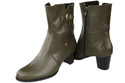 Damenschuhe Damenstiefel, warm, Naturleder, oliv 882 von ElitaBut