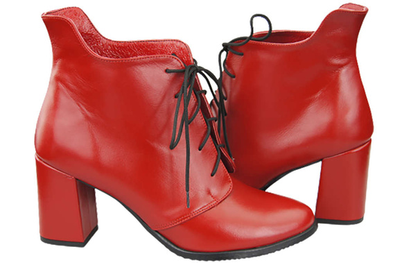 Damen Schnürstiefel Frühling/Herbst Naturleder Rot 174 L ElitaBut