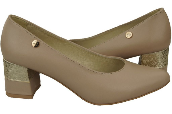 Damenschuhe Pumps mit Cappuccino-Körnung Naturleder 142 ElitaBut