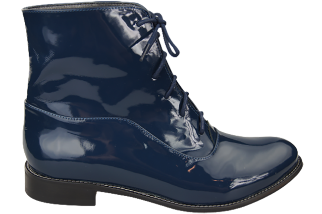 Damen Stiefeletten Frühling/Herbst Naturleder Marineblau Lack 155 L ElitaBut