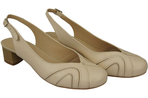 Damenschuhe Sandalen, Naturleder, Beige 842 ElitaBut