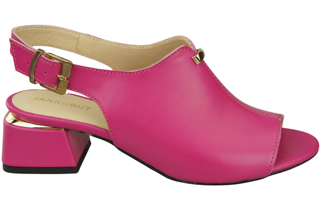 Damenschuhe Sandalen Lila goldene Schnalle Naturleder 198 ElitaBut