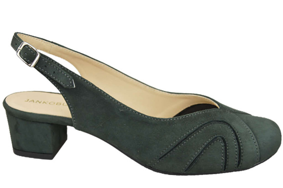 Damenschuhe Sandalen, Naturleder, Wildleder, Graphit 842 von ElitaBut