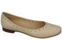 Damenschuhe Bequeme Ballerinas, Naturleder, Beige 162 ElitaBut