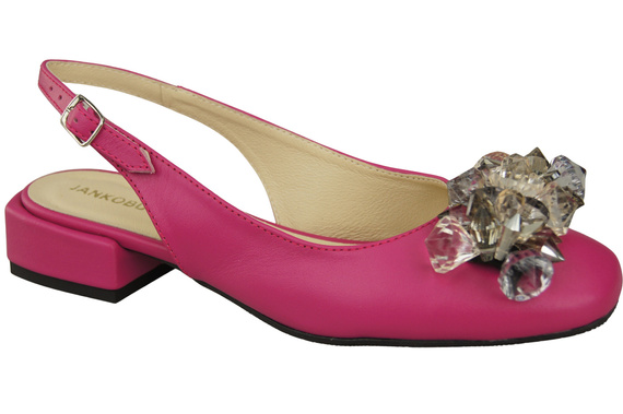 Damen Schuhe Purpurfarbig Sandalen mit Kristallen Naturleder 215 ElitaBut