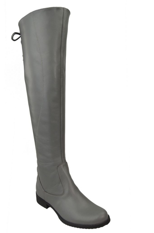 Schuhe Damenstiefel Stiefel Overknee-Stiefel Naturleder Grau 121 ElitaBut