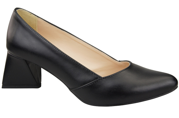 Damen Pumps Schwarz Echtleder Spitz Zehen Absatz ElitaBut 221