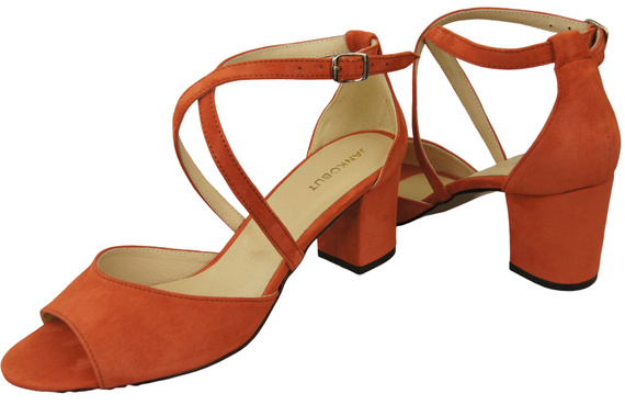 Damenschuhe Sandalen Ziegelrot Naturleder Wildleder 111 ElitaBut