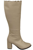 Klassische Damenstiefel, Naturleder, Beige 176 ElitaBut