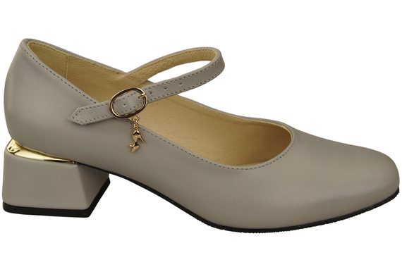 Damenschuhe Helle Esche Riemchenpumps Naturleder 202 ElitaBut