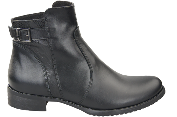 Winter-Damenstiefel, Naturleder, Schwarz 156 von ElitaBut