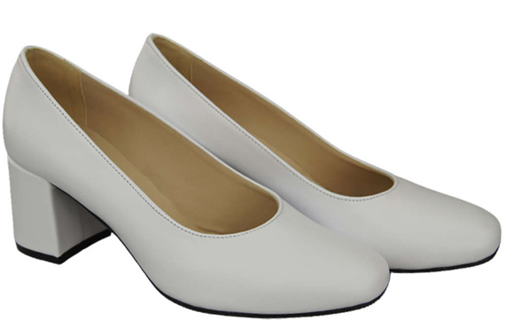 Damenschuhe Pumps Naturleder 171 Weiß ElitaBut