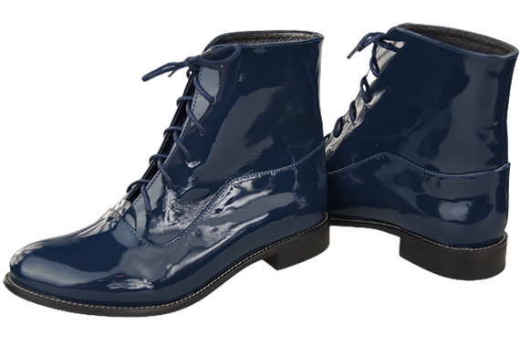 Damen Stiefeletten Frühling/Herbst Naturleder Marineblau Lack 155 L ElitaBut