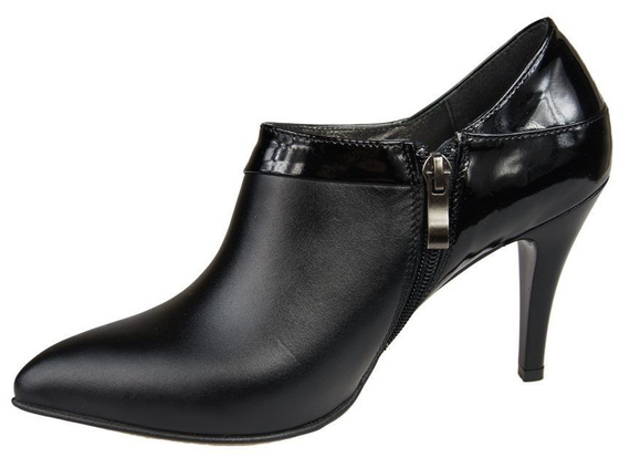 Schuhe Damenschuhe, Naturleder, Schwarz 865 ElitaBut