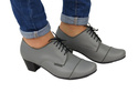 Schuhe Damenschuhe, Schnürschuhe, Naturleder, Grau 956 ElitaBut
