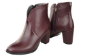 Damen-Winterstiefel, Naturleder, Burgund 152, von ElitaBut