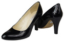 Damenschuhe Pumps Naturleder Schwarz Lack 764 ElitaBut
