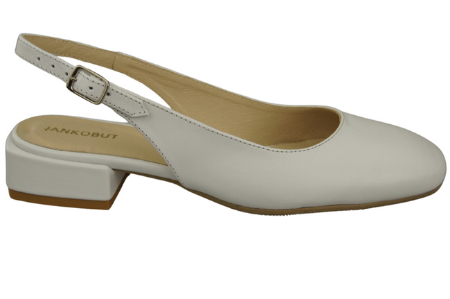 Damen Schuhe Sandalen Weiß Flacher Absatz Naturleder 206 ElitaBut