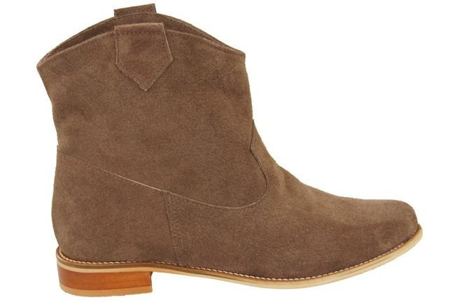 Schuhe Damenstiefel Frühling / Herbst, natürliches Veloursleder, Walnuss 132 L ElitaBut