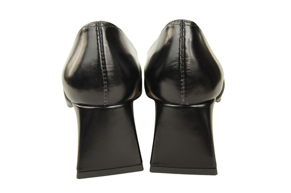 Damen Pumps Schwarz glänzend Echtleder Spitz Zehen Absatz ElitaBut 221