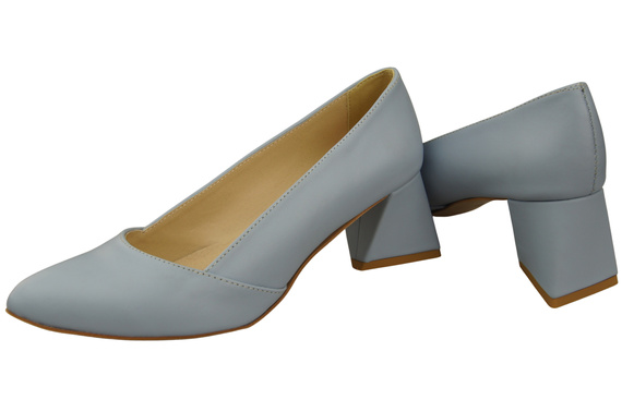 Damen Pumps Hellblau Echtleder Spitz Zehen Absatz ElitaBut 221