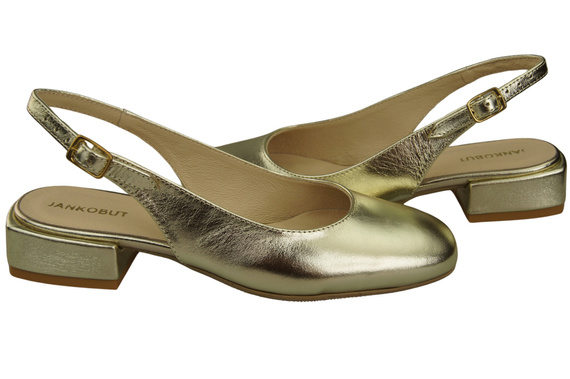 Damen Schuhe Sandalen Gold Flacher Absatz Naturleder 206 ElitaBut