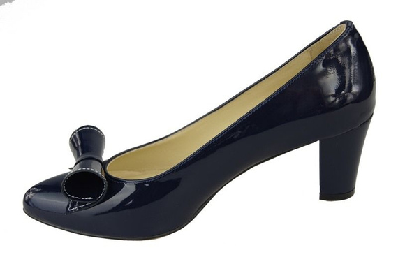 Damenschuhe Pumps Naturleder Marineblau Lack 975 ElitaBut