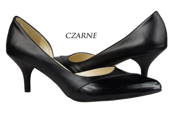 Damenschuhe Pumps, Naturleder, Schwarz 898 ElitaBut