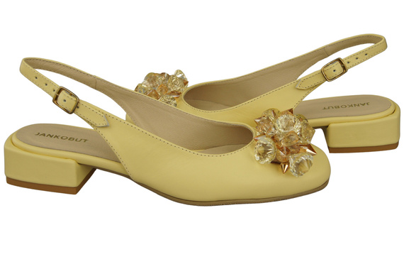 Damen Schuhe Banane Sandalen mit Kristallen Naturleder 215 ElitaBut