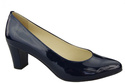 Damenschuhe Pumps Naturleder Marineblau Lack 974 ElitaBut