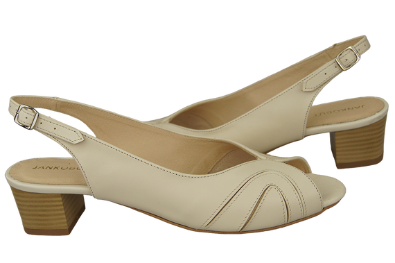 Damenschuhe Sandalen, Naturleder, Beige Ecru 991 ElitaBut